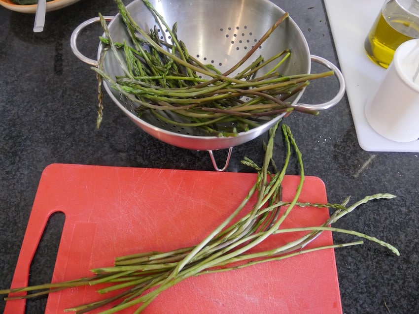 Omelett mit (wildem) Spargel Zubereitung