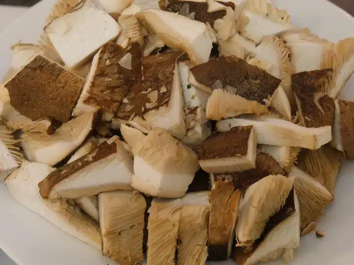Kräuter-Seitling, schon vorbereitet fürs Kochen