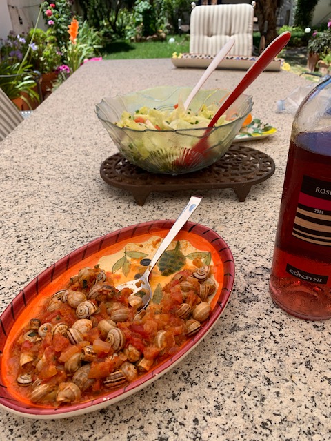 Schnecken in Tomatensoße auf sardische Art