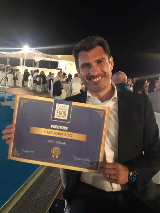 Carlo Ferrari mit Auszeichnung Sardinia Food Award